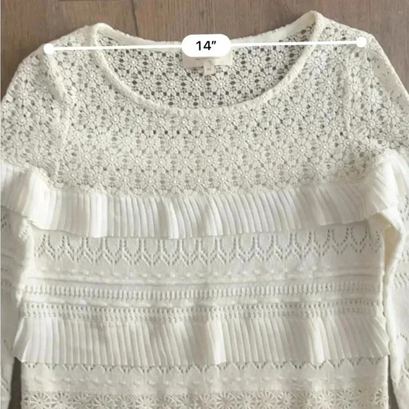La Maille Sézane Tilla Jumper Sweater - White Ivory - Size XS - Picture 12 of 14